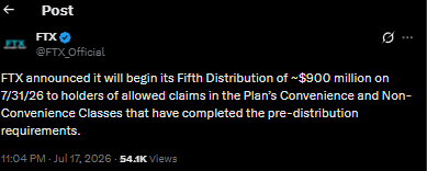 FTX Official Tweet