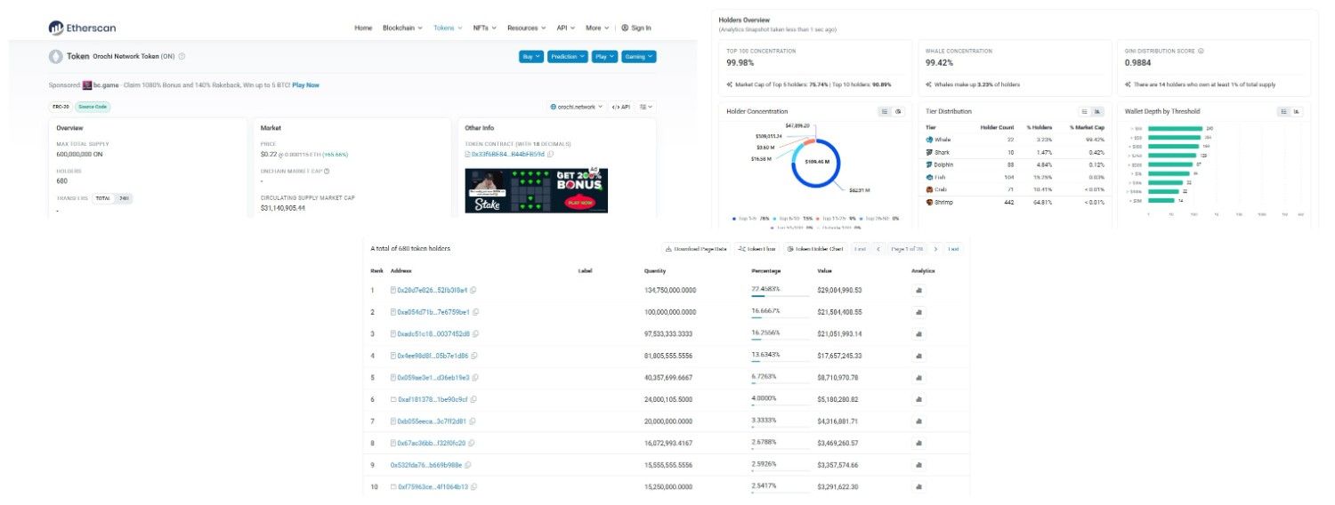 On-Chain Data Whale Concentration 