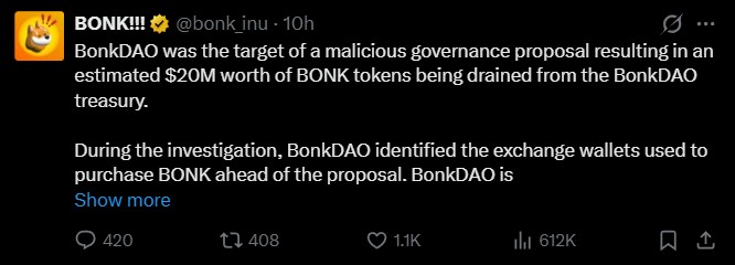 BonkDAO Crypto Hack News Today BonkDAO Crypto Hack News Today