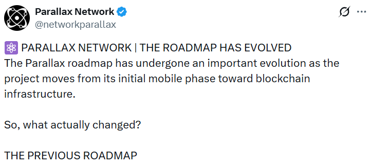 Parallax Network roadmap Parallax Network roadmap