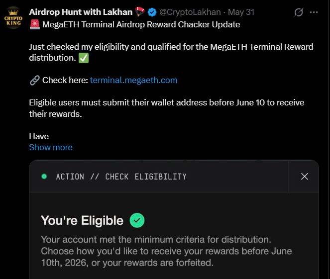 MegaETH Airdrop Checker and Claim Update MegaETH Airdrop Checker and Claim Update