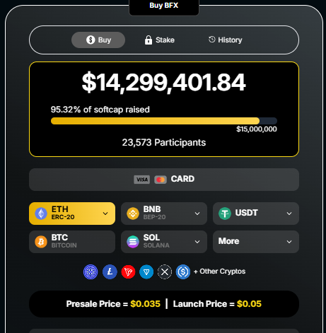 BlockChainfx presale data