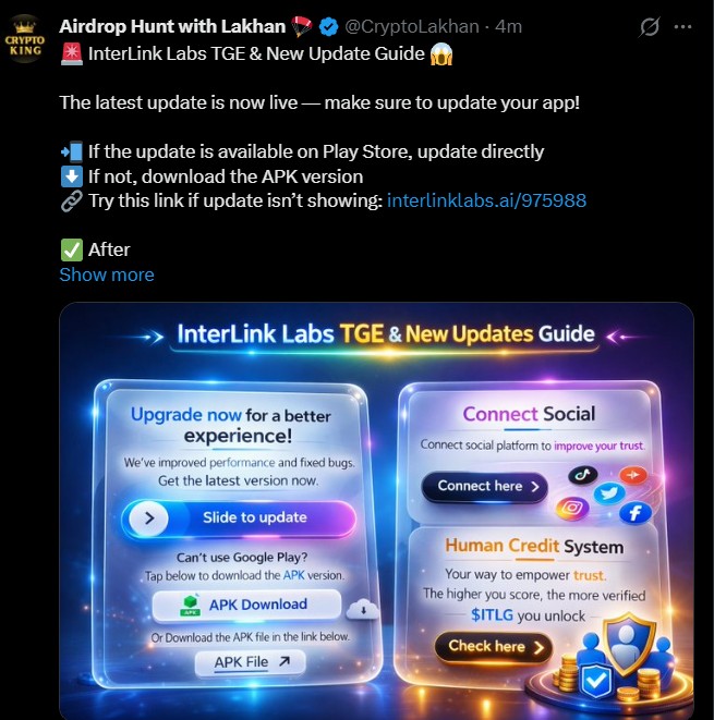 InterLink Network Rolls Out $ITLG Claim & Verification Phase