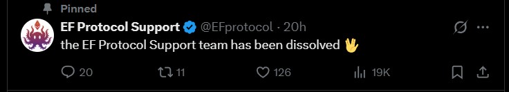 Ethereum Foundation Disbands Its Protocol Support Team Ethereum Foundation Disbands Its Protocol Support Team