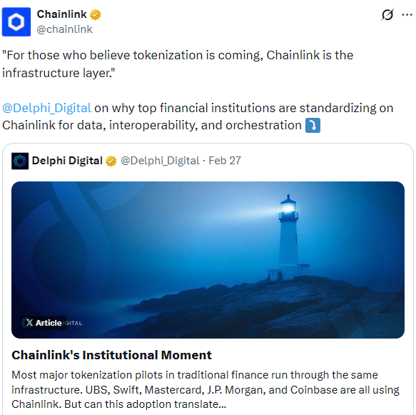 world largest bank using chainlink