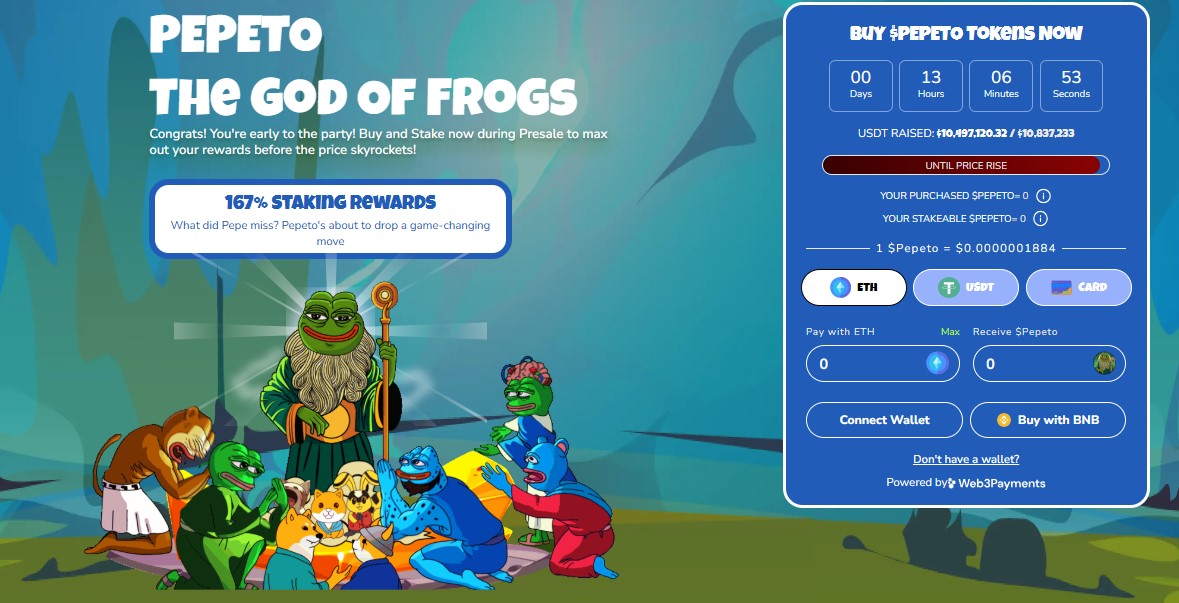 the Official Site PEPETO