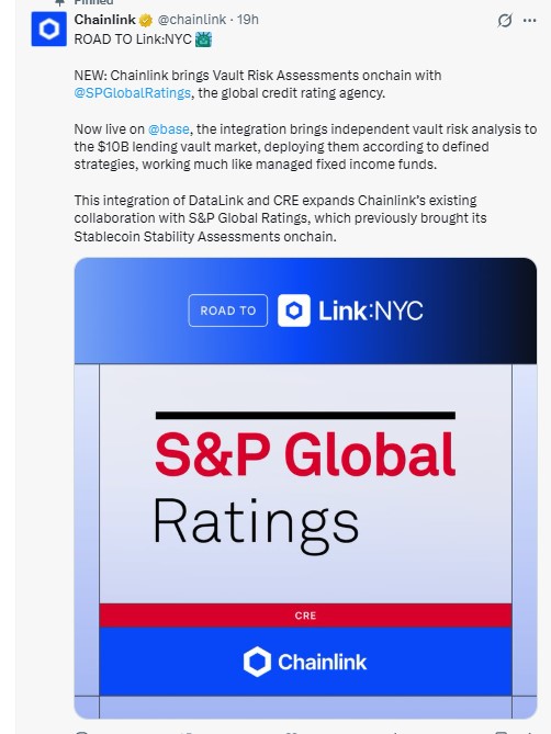 per Chainlink announcement per Chainlink announcement