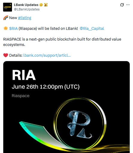 LBank Listing Timeline for RIA