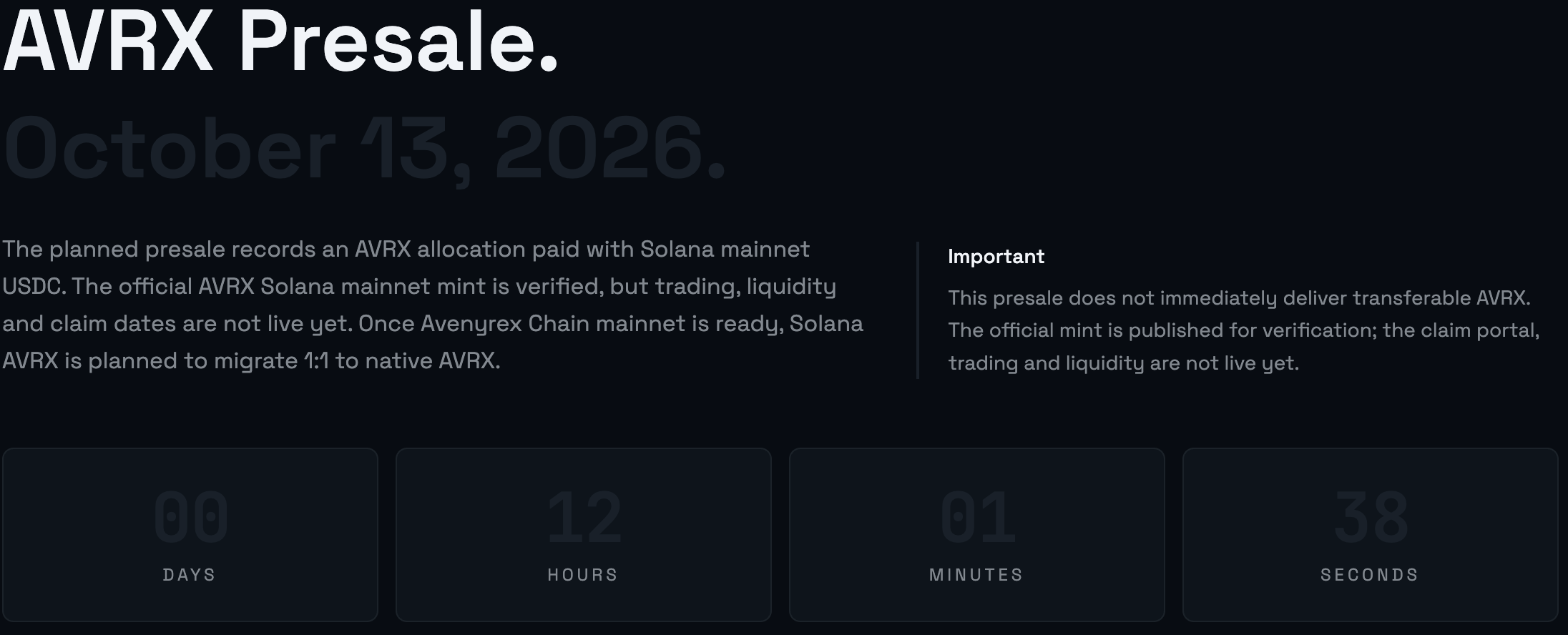AVRX PResale official page AVRX PResale official page