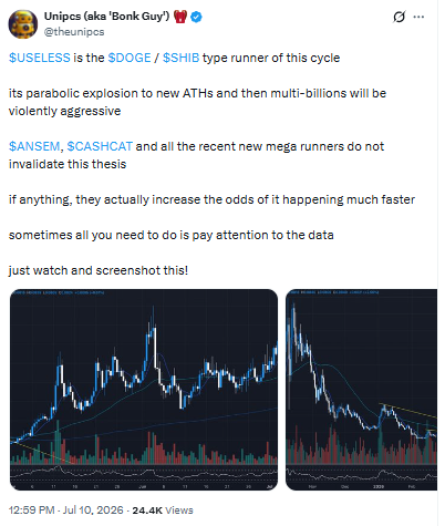 viral tweet for uselesscoin viral tweet for uselesscoin