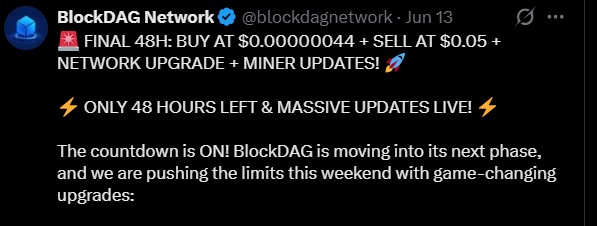 BlockDAG legacy sale is on BlockDAG legacy sale is on