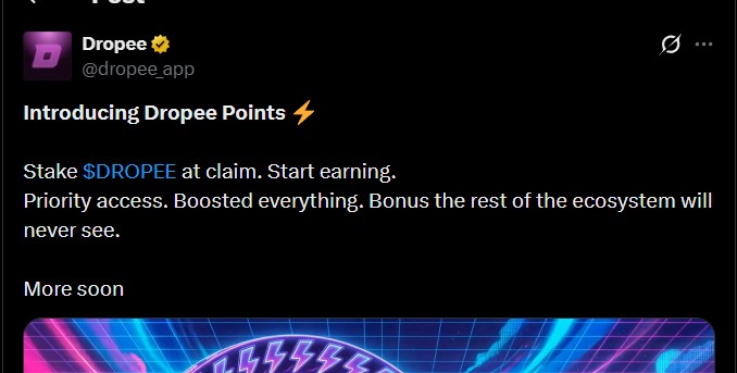 The Points System Changes on Dropee