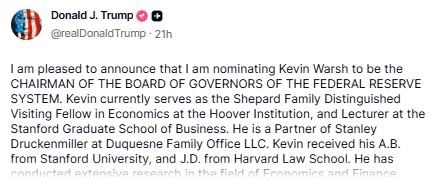 Trump Fed Pick