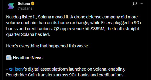 Solana weekly update X Post Solana weekly update X Post