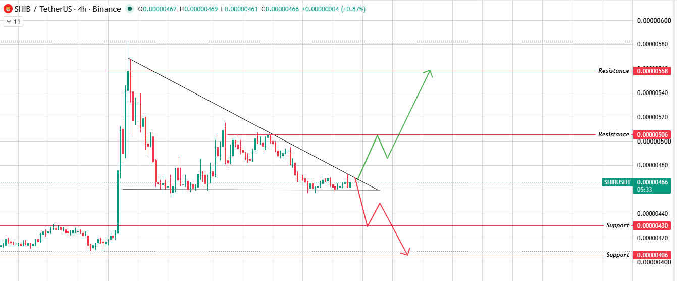 4-Hour Chart Analysis for Shiba Inu Price Prediction