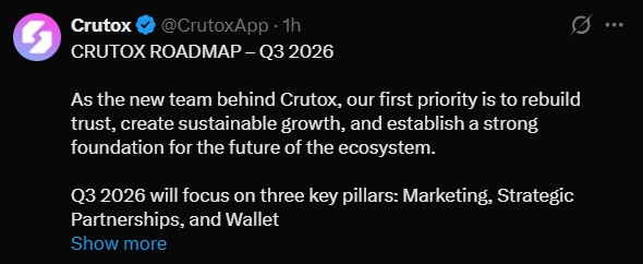 Crutox Roadmap 2026