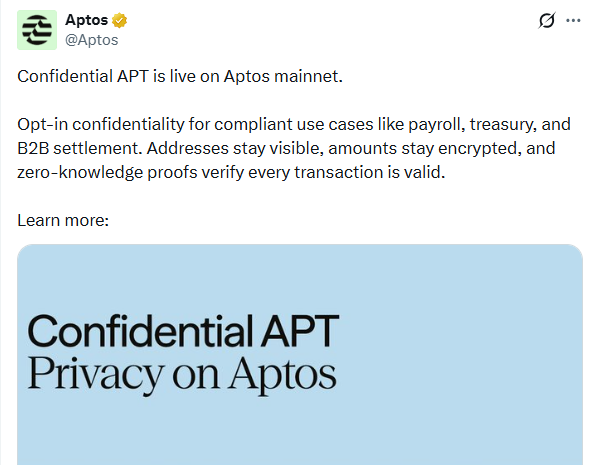 Aptos news Confidential APT Petra Mobile 