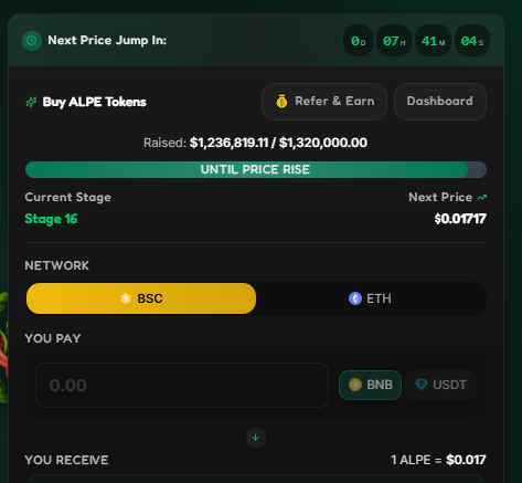 AlphaPepe Presale Data