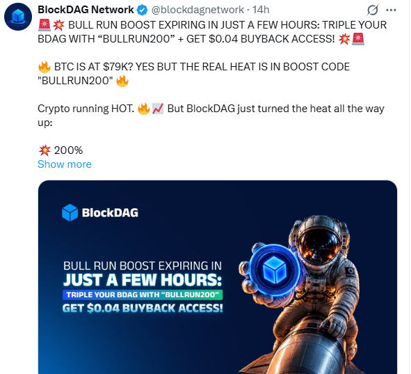 BlockDAG news BULLRUN200 expires 