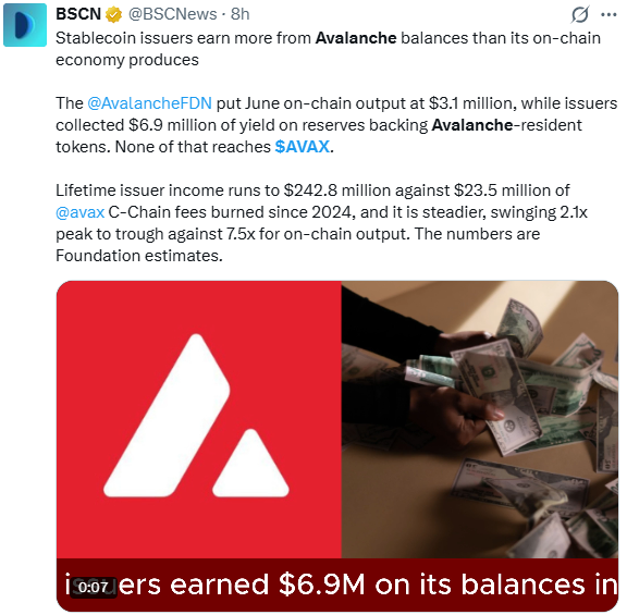 Stablecoin Yield vs On-Chain Output