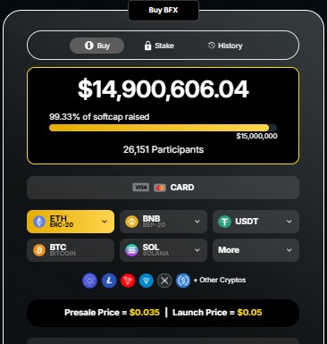 BlockchainFX dashboard BlockchainFX dashboard