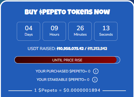 pepeto presale price pepeto presale price