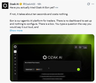 EON is described as an agentic AI platform for traders EON is described as an agentic AI platform for traders