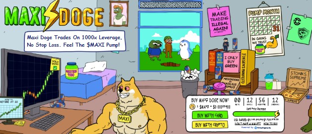 Maxi Doge presale website