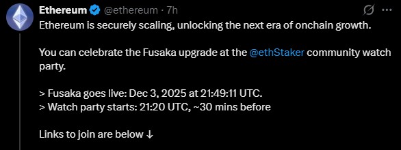 Ethereum Fusaka Upgrade Ethereum Fusaka Upgrade