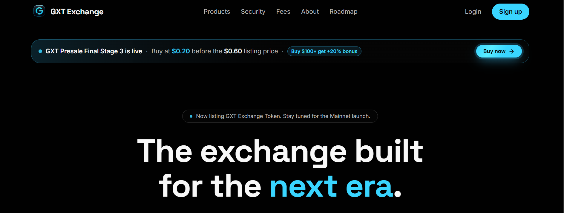 GXT Exchange Interface