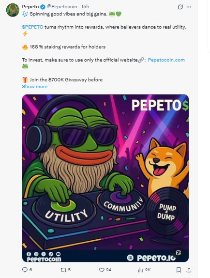 official tweet on x pepeto official tweet on x pepeto