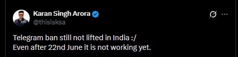 Telegram ban status after NEET