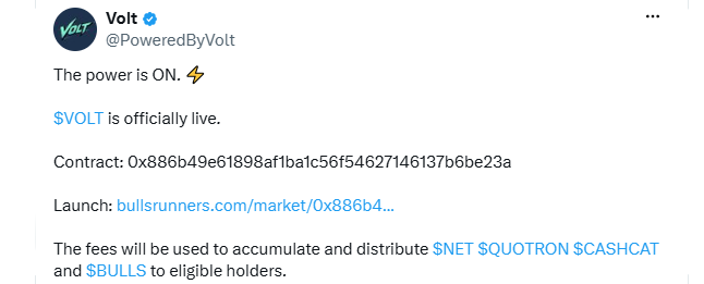 VOLT Token Launch VOLT Token Launch