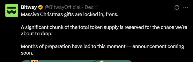 Bitway Token Total Supply