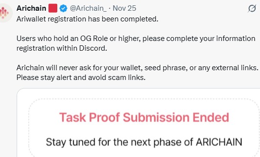 Ariwallet registerations closed Ariwallet registerations closed