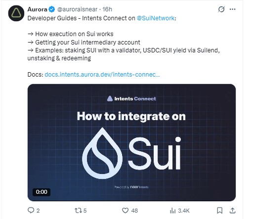 A recent update on Sui integration shows