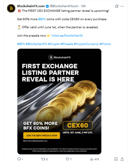"THE FIRST CEX EXCHANGE LISTING PARTNER REVEAL IS HERE."