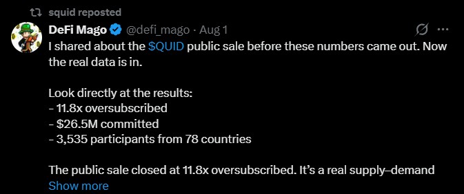 SQUID Token Public Sale