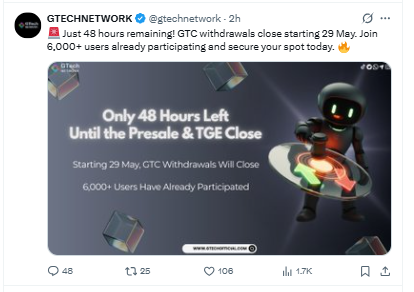 Gtec Presale TGE closes