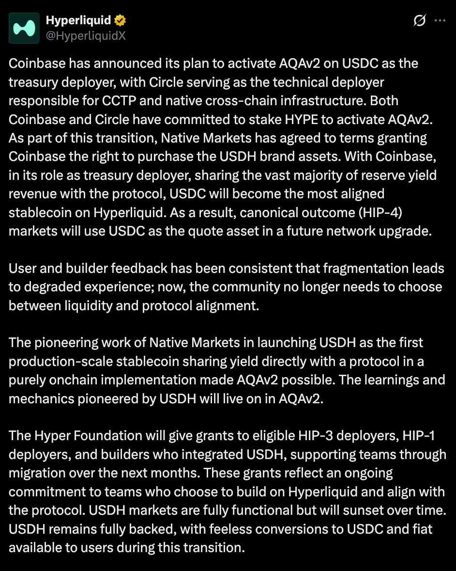 Hyperliquid Official Tweet