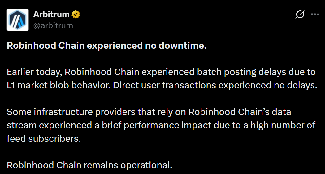 Arbitrum official statement,