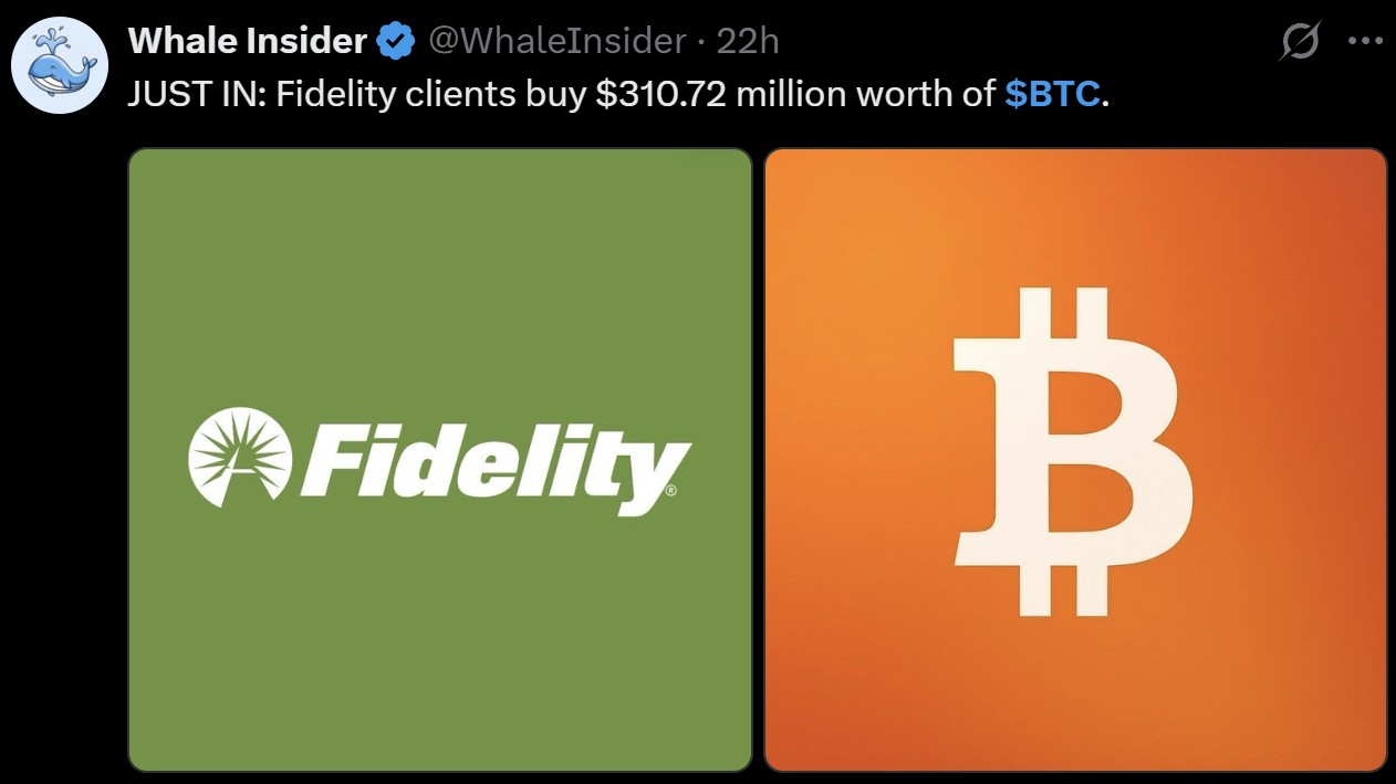 Bitcoin News Today: Fidelity Clients Buy $310M in Bitcoin