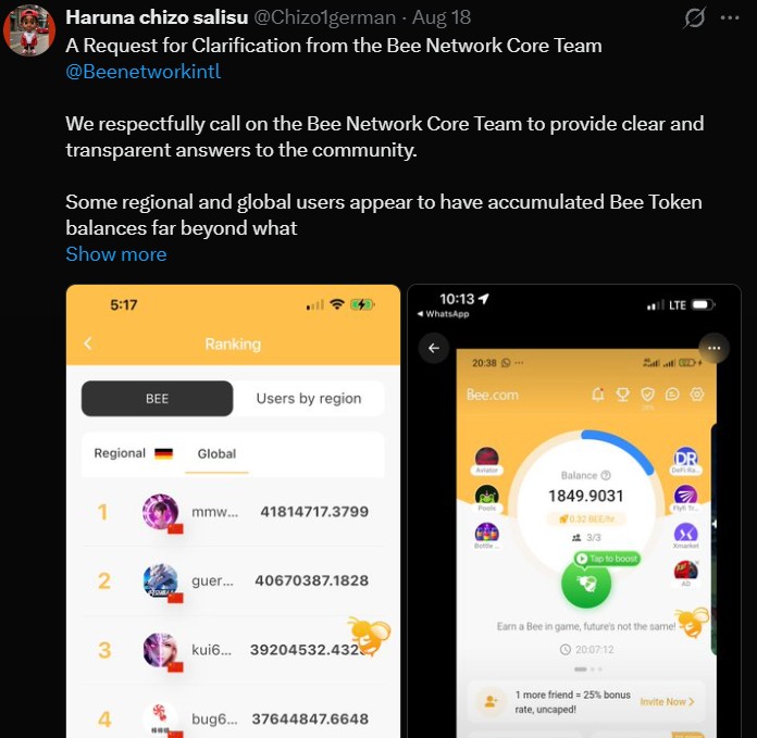 Bee Network Listing date and TGE Timeline