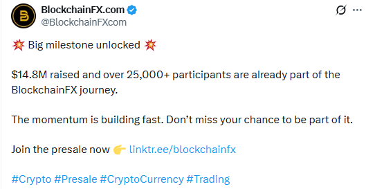 BlockchainFX presale slowdown velocity