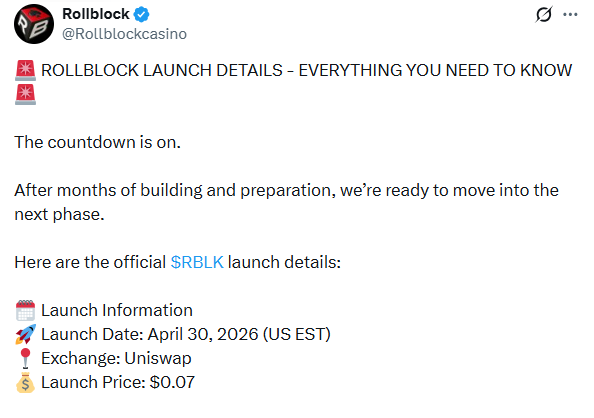 rollblock launch details