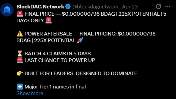 BlockDAG listing and Aftersale update