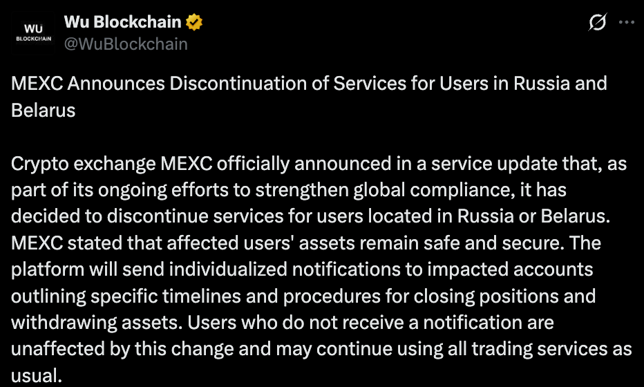 WuBlockchain official Tweet WuBlockchain official Tweet