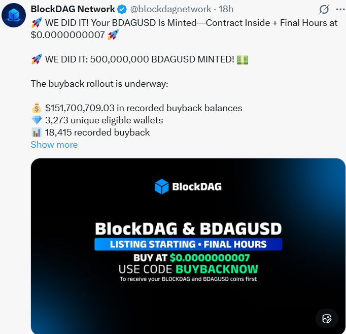 BDAGUSD Minting and Buyback: What Did the Tweet Claim?