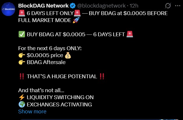 BDAG Listing Date update BDAG Listing Date update