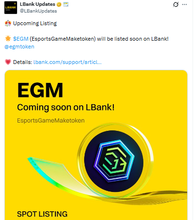 Esports and gaming-themed tokens like EGM Esports and gaming-themed tokens like EGM